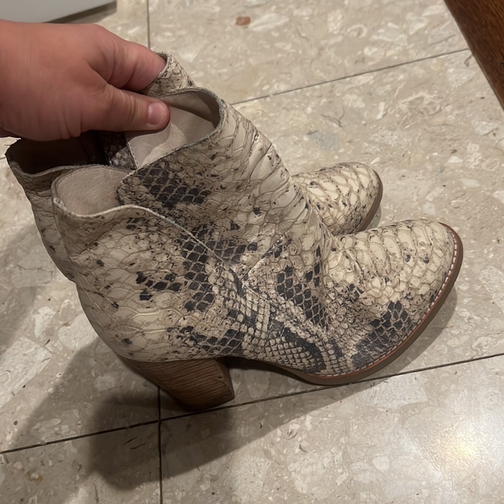 Snakeskin Booties